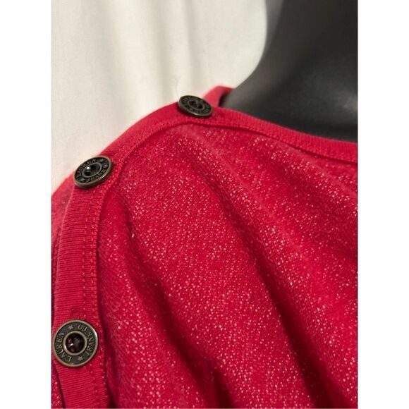 Beautiful RED LRL Lauren JEANS Ralph Lauren Co. sweater- drawstring detail at bo - Picture 2 of 5